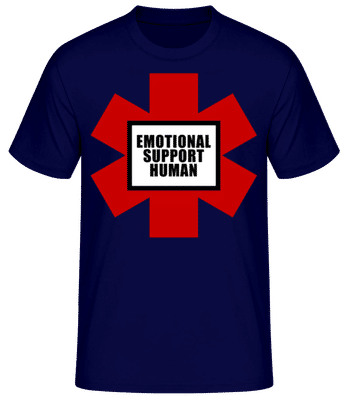 Emotional Support Human - Pánske basic tričko - Namornícka modrá - Predné