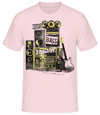 Beat Bass And Guitar - Men's B&C T-Shirt - Pink - Front