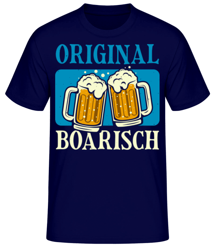 Vorschau: Original Boarisch - Männer Basic T-Shirt - Marine - Vorne