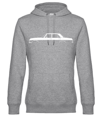 'Mercedes-Benz 220 (W115)' Silhouette - Männer Standard Hoodie - Grau meliert - Vorne