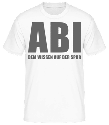FBI ABI Dem Wissen Auf Der Spur - Männer Basic T-Shirt - Weiß - Vorne