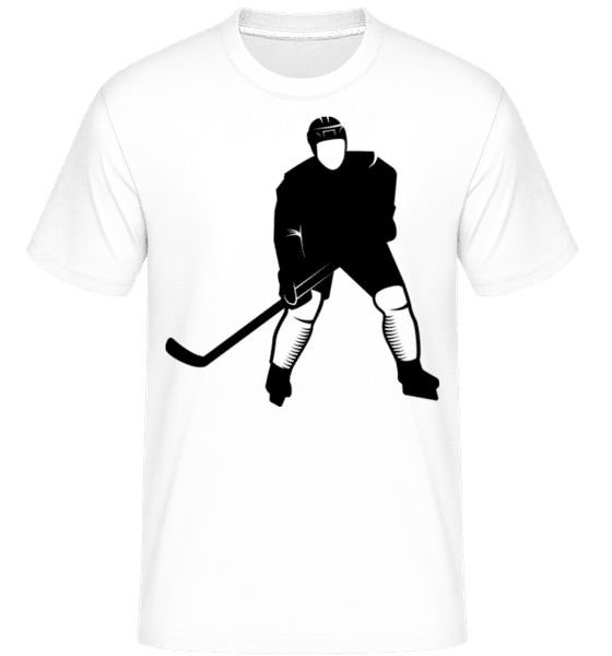 Aperçu: Joueur De Hockey Sur Glace -  T-Shirt Shirtinator homme - Blanc - Devant