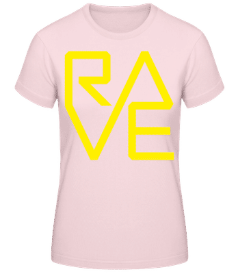 Rave Geometry - Frauen Basic T-Shirt - Rosa - Vorne