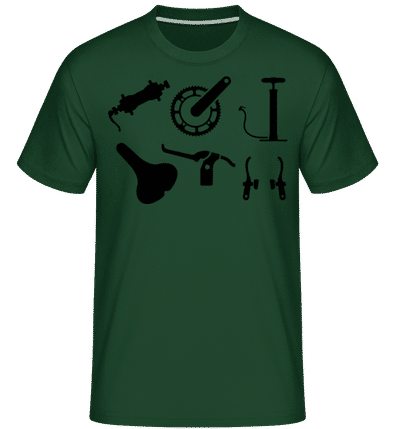 Elements Of A Bike -  Shirtinator Men's T-Shirt - Bottle green - Front