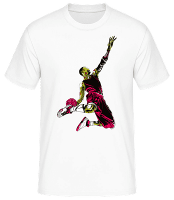 Zombie Slam Dunk - Camiseta básica para hombre - Blanco - delante