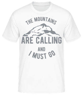 The Mountains Are Calling - T-shirt standard Homme - Blanc - Devant