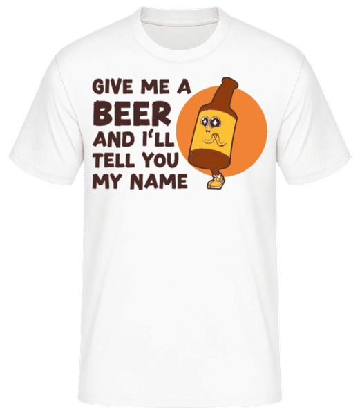 Aperçu: Give Me A Beer - T-shirt standard Homme - Blanc - Devant