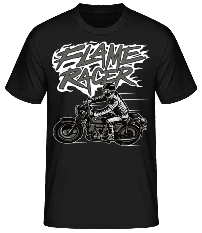 Preview: Flame Racer - Men's Basic T-Shirt - Black - Front
