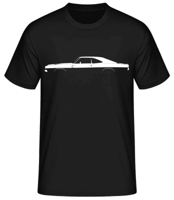 'Dodge Charger RT' Silhouette - Men's Basic T-Shirt - Black - Front