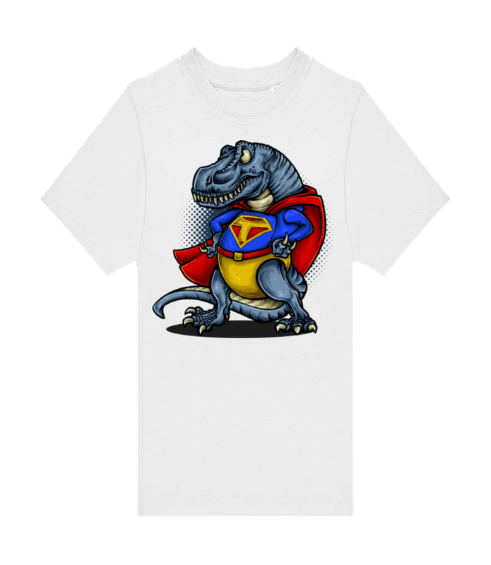 Náhľad: Super T-Rex - Pánske tričko B&C - Biela - Predné