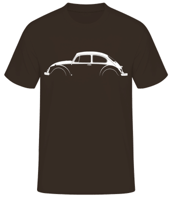 'Volkswagen Käfer 1968' Silhouette - Männer Basic T-Shirt - Braun - Vorne