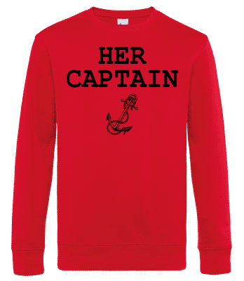 Her Captain - Männer Standard Pullover - Rot - Vorne