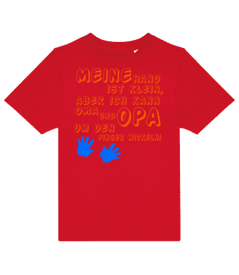 Oma Und Opa Lieben Mich - Kinder T-Shirt B&C - Rot - Vorne