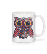 Kunst Eule - Tasse - Weiß - Vorne
