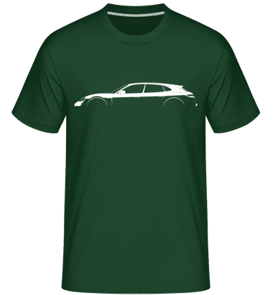 'Porsche Taycan Tur. S Cross' Silhouette - Shirtinator Men's T-Shirt - Bottle green - Front