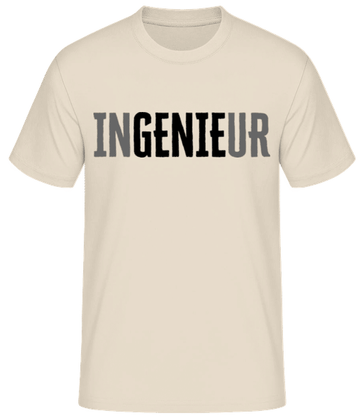 Vorschau: Ingenieur - Genie - Männer Basic T-Shirt - Creme - Vorne