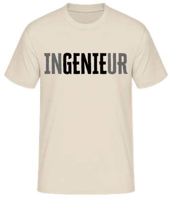 Ingenieur - Genie - Männer Basic T-Shirt - Creme - Vorne