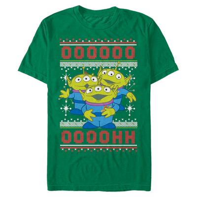 Disney - Toy Story - Aliens Oooh Presents - Christmas - Men's T-Shirt - Kelly green - Front