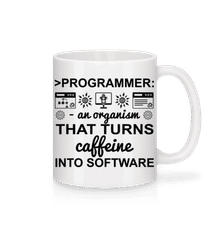 Caffeine Into Software · Mug en céramique blanc