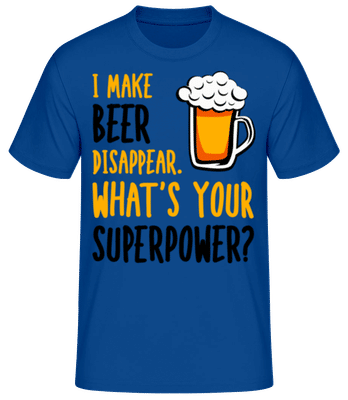 I Make Beer Disappear Beer Glass - Männer Basic T-Shirt - Royalblau - Vorne