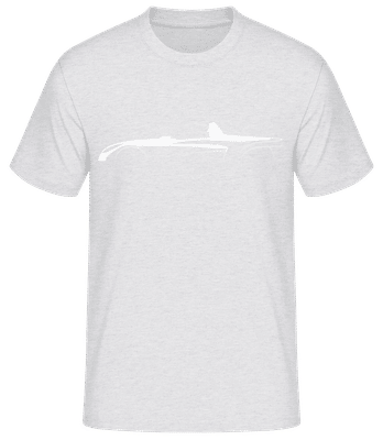 'Peugeot 207 Spider' Silhouette - Pánske basic tričko - Melírovo šedá - Predné