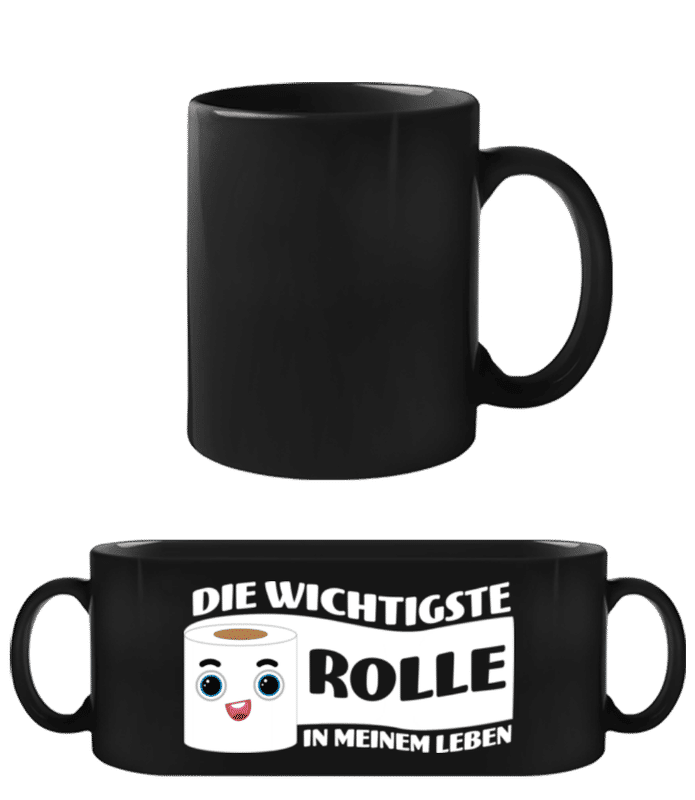 Vorschau: Die Wichtigste Rolle - Schwarze Tasse - Schwarz - Vorne