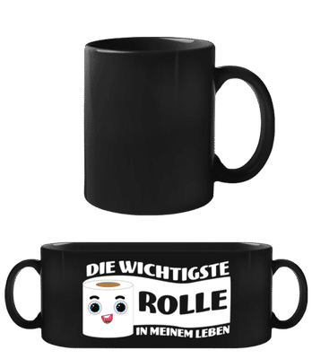 Die Wichtigste Rolle - Schwarze Tasse - Schwarz - Vorne