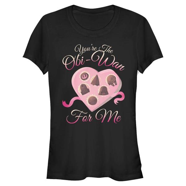 Aperçu: Star Wars - Obi-Wan Obiwan For Me - Valentine's Day - Femme T-shirt - Noir - Devant