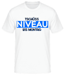 Tschüss Niveau Bis Montag Blau · Männer Basic T-Shirt