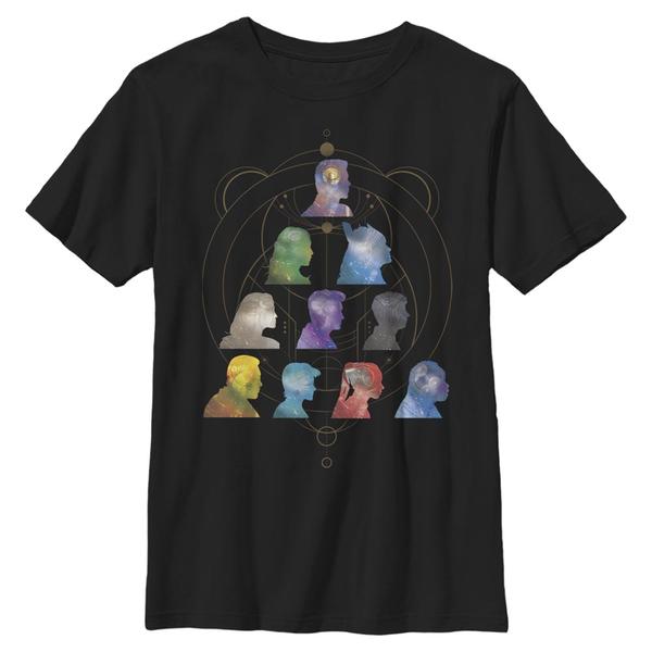 Aperçu: Marvel - Eternals - Photo de groupe Silhouette Heads - Enfant T-shirt - Noir - Devant