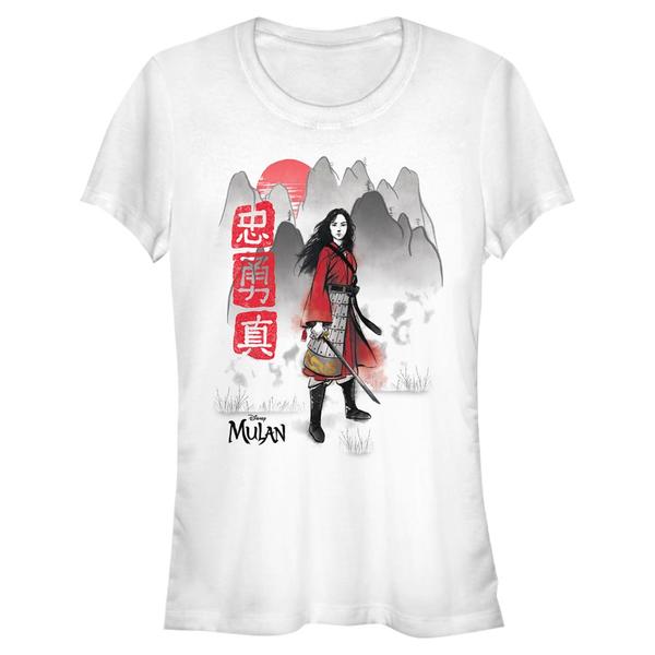 Aperçu: Disney - Mulan - Mulan Loyal Brave True - Femme T-shirt - Blanc - Devant