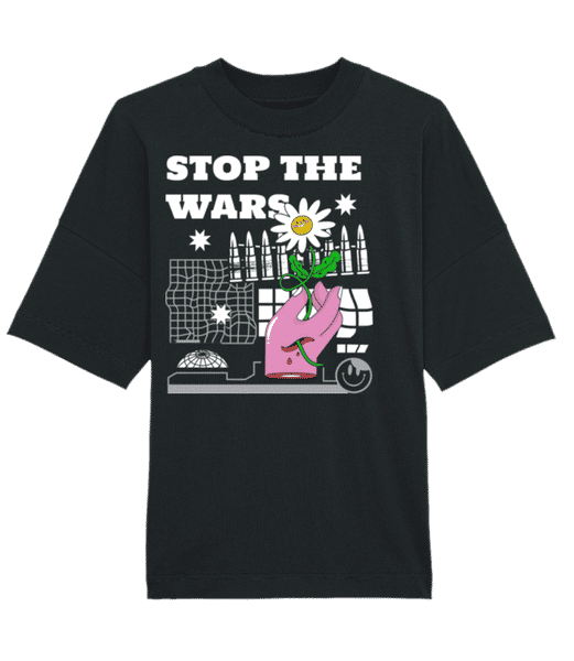 Aperçu: Stop War - T-shirt Bio unisexe Stanley Stella extra large - Noir - Devant