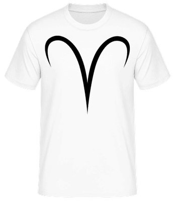 Widder Zeichen Abstrakt - Männer Basic T-Shirt - Weiß - Vorne
