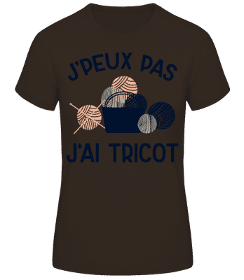 J’peux Pas J‘ai Tricot - T-shirt standard Femme - Marron - Devant