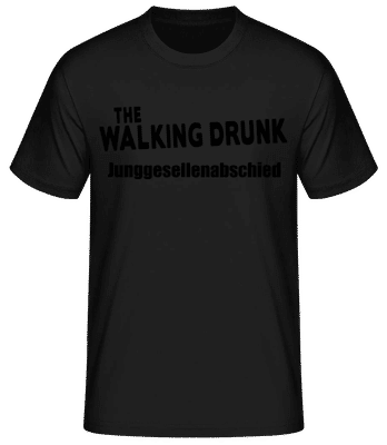 JGA The Walking Drunk Black - Männer Basic T-Shirt - Schwarz - Vorne