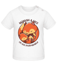 Maman Moi On Est Inséparable - T-shirt Bébé - Blanc - Devant