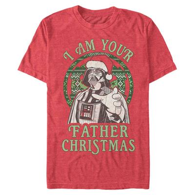 Star Wars - Darth Vader Vader Navi Dad - Christmas - Men's T-Shirt - Heather red - Front