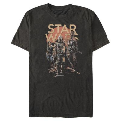 Star Wars - The Mandalorian - The Mandalorian A Few Credits More - Hombres Camiseta - Negro - delante