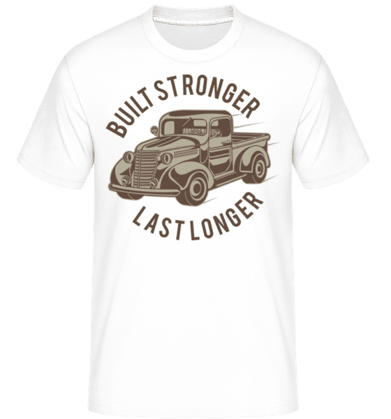 Aperçu: Built Stronger -  T-Shirt Shirtinator homme - Blanc - Devant