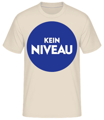 Kein Niveau - Männer Basic T-Shirt - Creme - Vorne