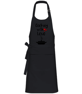 Cooking With Love - Professional Apron - Black - Front