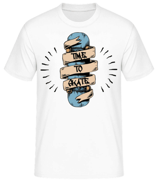 Preview: Time To Skate - Men's Basic T-Shirt - White - Front
