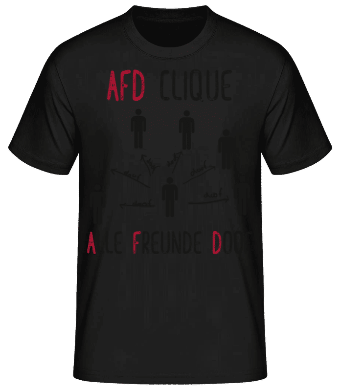 Vorschau: AFD Clique - Männer Basic T-Shirt - Schwarz - Vorne