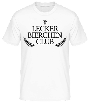 Lecker Bierchen Club - Männer Basic T-Shirt - Weiß - Vorne