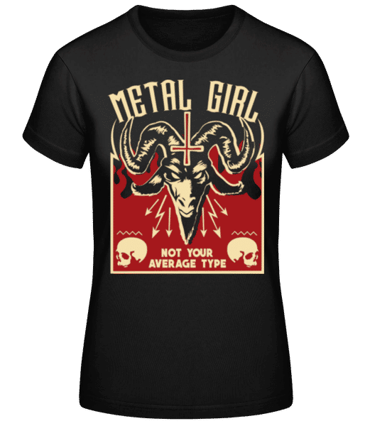 Aperçu: Metal Girl - T-shirt standard Femme - Noir - Devant