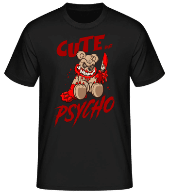 Cute  But Psycho Halloween - Pánské basic tričko - Černá - Napřed