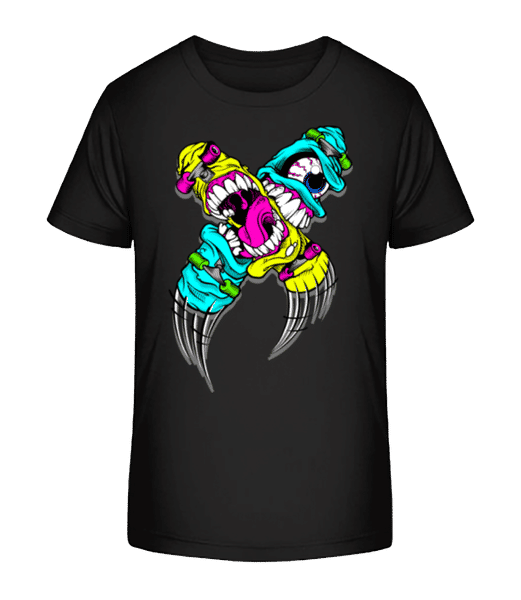 Aperçu: Skateboard Avec Yeux - T-shirt bio Enfant Stanley Stella 2.0 - Noir - Devant