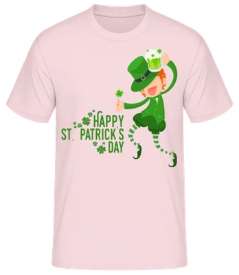 Happy St. Patrick's Day Logo - T-shirt standard Homme - Rose - Devant