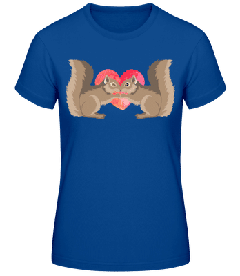 Squirrel Love - Camiseta básica de mujer - Azul real - delante