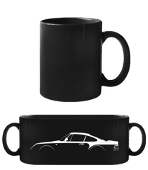 'Porsche 959' Silhouette · Schwarze Tasse